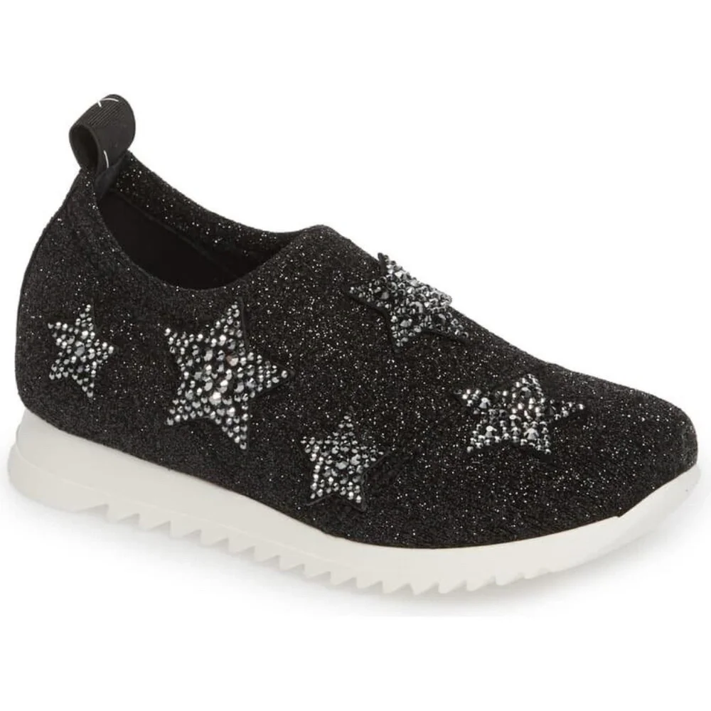 Giuseppe Zanotti Girls Natalie Stars Crystal Slip On Sneakers EU 26 US 9.5